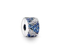 Pandora 792552C01 Silber Clip Geschwungene Feder & Pavé