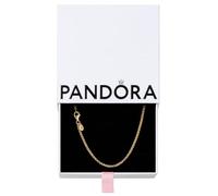 Pandora Gliederhalskette in Gold mit 14 Karat vergoldete Metalllegierung aus der Pandora Moments Collection, Länge 60cm