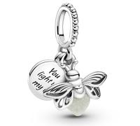 Pandora Charm Anhänger - 799352C01 - Firefly Silber Anhänger mit milchig grünem Photolumineszenzglas
