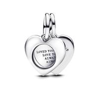 PANDORA Gravierbares Herz Lupe Doppelter Charm-Anhänger 793671C00