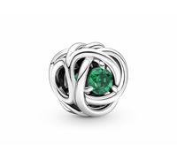 PANDORA Mai Geburtsstein Royalgrüner Ewigkeitskreis Charm aus Sterling-Silber mit Kristallen, 790065C08