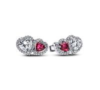 Pandora Damen-Ohrstecker Halo Herzen Silber Ohrringe 293633C01
