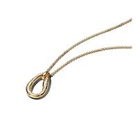 PANDORA Essence Organisch Geformte Steinbesetzte Anhänger-Halskette mit 14k vergoldeter Metalllegierung und Zirkonia, Größe 45cm, 364666C01-45