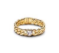 Pandora Heart Cuban Chain Ring 164386C01