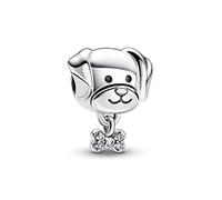 Pandora - Hund & Knochen Charm - 792254C01 - Sterling Silber + Zirkonia - Klar