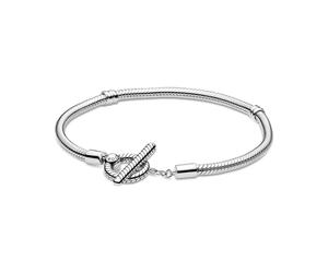 PANDORA Icons T-Verschluss Schlangen-Gliederarmband 17 cm Silber