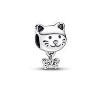 Pandora - Katze & Schleife Charm - 792255C01 - Sterling Silber + Zirkonia - Klar