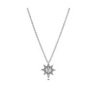 PANDORA Moments Pavé-Polarstern Nordstern Halsketten Anhänger aus Sterling Silber mit Zirkonia, Größe 45cm, 393600C01-45