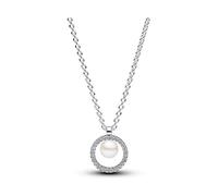 Pandora 393165C01-45 Silber Damen-Halskette Süßwasser-Zuchtperle & Pavé