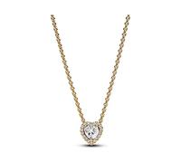 Pandora 368425C01-45 Damen-Kette Funkelndes Herz Goldfarben