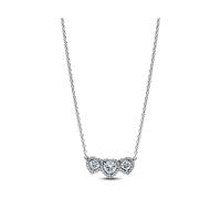 Pandora Halskette Timeless Strahlenkranz Herz Trilogie Sterling Silber Zirkonia 45cm 394412C01-45
