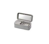 PANDORA Schmuckkästchen für Damen, originelle Schmuckschatulle für Damen und Mädchen, für Reisen, Farbe: Grau, 200 x 101 x 85 mm