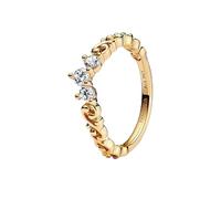 PANDORA Regal tiara 14k gold-plated ring with clear cubic zirconia 162232C01