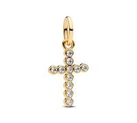 Pandora 764063C01 - Kreuz Charm-Anhänger - Gelbgold Vergoldung - Zirkonia