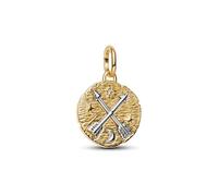 Pandora Me Charm 764081C01 - Kreuzende Pfeile Medaillon - Sterling Silber, 14K Vergoldung, Zirkonia