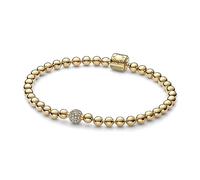 Pandora 568342C01-21 - Kugeln & Pavé Armband - Gelbgold Vergoldung - Zirkonia - 21 cm