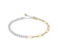 PANDORA Damen Armband zweifarbig mit Gliedern und Tennisband 564821C01