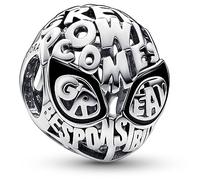 Pandora Marvel Anhänger SpiderMan, Sterlingsilber, mit schwarzer und klarer roter Emaille