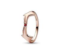 PANDORA Marvel Ring Scarlet Witch, 14-karätig Roségold-vergoldet, mit salsarotem Kristall