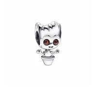 Pandora Charm 792554C01 - Marvel Baby Groot Anhänger - Silber - Kristall Braun