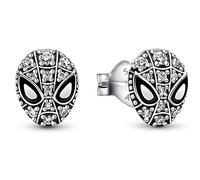 Pandora Marvel Spider-Man Maske Pavé Ohrringe aus Sterling-Silber mit Cubic Zirkonia verziert, aus der Marvel x Pandora Collection, 292354C01