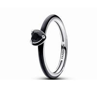 Pandora Me 193088C01-54 - Schwarzes Chakra Herz - Ring - Sterling Silber - handg. Kristall Schwarz - Gr. 54