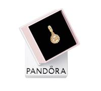Pandora 763787C01 Charm - Happy Birthday Cake Geburtstagstorte - Gelbgold Vergoldung - Steinmix Weiß