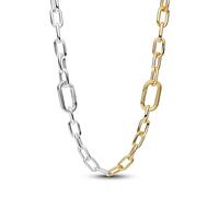 PANDORA ME Bicolor Glieder-Halskette aus Sterling Silber mit 14 Karat vergoldete Metalllegierung, Kompatibel ME Anhänger, Größe:45 cm, 364343C00-45