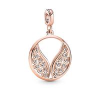 Pandora Me Charm Medaillon 789672C01 Burning Wings Brennende Flügel 14kt rose vergoldet Zirkonia