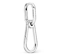 PANDORA ME Creolen Link-Ohrring aus Sterling-Silber mit einem Karabiner-Link zum Füllen von bis zu fünf Mini-Dangles oder einem Medaillon