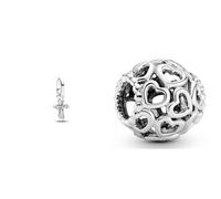 PANDORA ME Funkelndes Kreuz Mini-Charm-Anhänger aus Sterling Silber mit Cubik Zirkonia, Kompatibel ME und Moments Armbändern, 793044C01