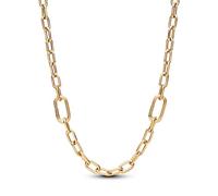 PANDORA ME Gliederhalskette mit kleinen Gliedern aus Sterling Silber mit 14 Karat vergoldete Metalllegierung, Kompatibel ME Collection, 50cm, 369685C00-50