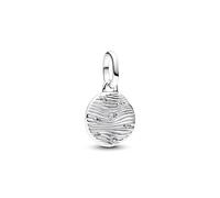 Pandora ME Gravierbares Mini-Medaillon-Charm aus Sterling Silber mit Zirkonia, Kompatibel Me und Moments Anhänger, 793860C01