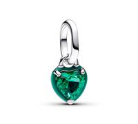 Pandora ME 793042C03 Grünes Chakra-Herz Mini-Charm-Anhänger - Sterling Silber - Zirkonia + Emaille Grün