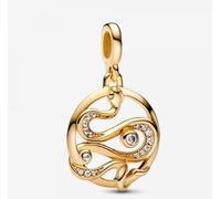 Pandora Me Medaillon Pavé Schlange 14k Vergoldet