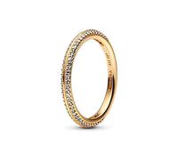 PANDORA ME Pavé Ring Größe 52 aus 14 Karat vergoldetem Sterling-Silber mit Cubic Zirkonia, Ausschließlich Kompatibel ME, 169679C01-46