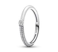 Pandora ME 192528C02-48 Pavé & Weißer Doppelring - Gr. 48 - Sterling Silber