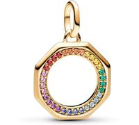 PANDORA ME Regenbogen Medaillon-Charm aus Sterling Silber mit vergoldeter Metalllegierung und künstlichen Kristallen, Kompatibel ME und Moments Armbändern, 763368C01