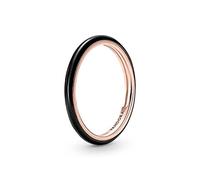 PANDORA ME ROSE Ring Emaille Schwarz silber 14k rosèvergoldet 189655C01 ME ROSE Ring Emaille Schwarz silber 14k rosèvergoldet 189655C01-52