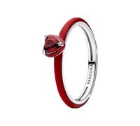 PANDORA ME Rotes Chakra Herz Ring aus Sterling Silber mit künstlichem Kristall, Größe: 48, 193088C05-48