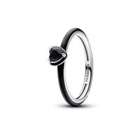 Pandora Me 193088C01-54 - Schwarzes Chakra Herz - Ring - Sterling Silber - handg. Kristall Schwarz - Gr. 54