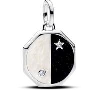 PANDORA ME Yin & Yang Charm-Anhänger aus Sterling Silber mit Zirkonia, Kompatibel Moments, 793688C01