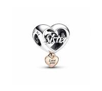 Pandora Herzverschluss Schlangenarmband - 569539C00-23 - 585 Gelbgold Verg. + Silber - 23 cm