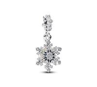Pandora 794142C01 - Schillernde Schneeflocke Doppelter Charm - Sterling Silber - Resin Zirkonia