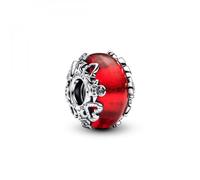 PANDORA Moments Weihnachtszauber Murano-Glas-Charm aus Sterling Silber, Kompatibel Moments Armbänder, 793597C00