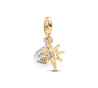 Pandora Charm-Anhänger Polarstern – Gravierbar, Labor-Diamant, kompatibel mit Moments/ME-Armbändern