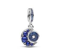 Pandora 792979C01 Charm-Anhänger Sich Drehender Funkelnder Mond