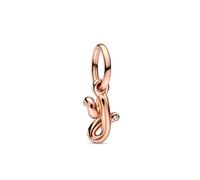 Pandora Moments Anhänger, Buchstaben-Charms, 14-karätig Roségold-vergoldet, mit klarem Cubic Zirkonia