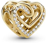 Charm -Funkelnde verschlungene Herzen- Pandora Gelb 31448/90X