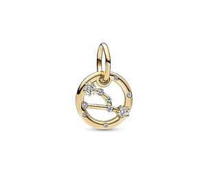 Pandora Moments Anhänger, Sternzeichen-Charms, 14-karätig vergoldet, mit klarem Cubic Zirkonia